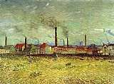Vincent Van Gogh Famous Paintings - Factories at Asnieres Seen from the Quay de Clichy